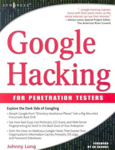 Tapa de Google Hacking for Penetration Testers, Volume 1