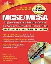 Tapa de MCSE implementing and administering security in a Windows 2000 network study guide & DVD training system