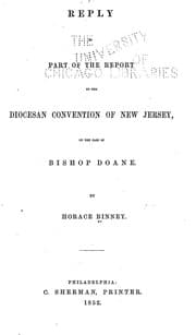 Tapa de Reply to part of the report to the Diocesan Convention of New Jersey