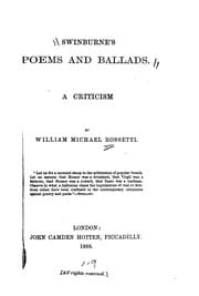 Tapa de Swinburne's Poems and Ballads: A Criticism