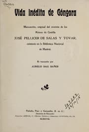 Tapa de Vida inédita de Góngora