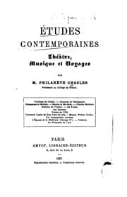 Tapa de Études contemporaines: voyages, philosophie et beaux-arts