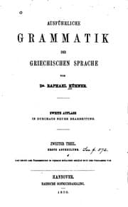 Tapa de Ausführliche Grammatik der griechischen Sprache