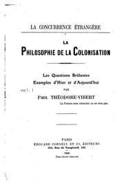 Tapa de La concurrence étrangère: la philosophie de la colonisation : les questions brûlantes exemples d ..