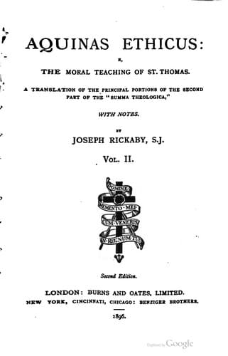 Tapa de Aquinas ethicus