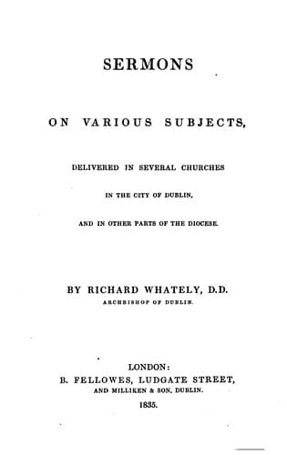 Tapa de Sermons on Various Subjects