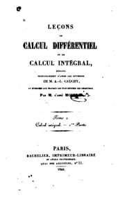 Tapa de Leçons de calcul différentiel et de calcul intégral, rédigées d'après les ..