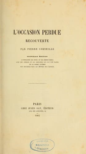 Tapa de L'occasion perdue recouverte