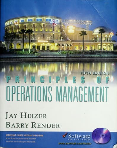 Tapa de Principles of operations management