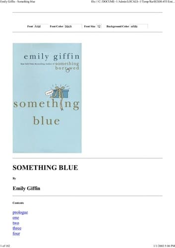Tapa de Something blue