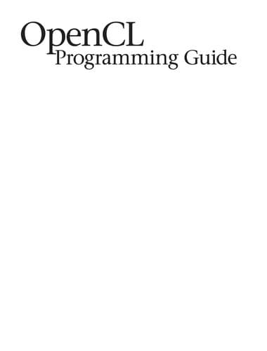 Tapa de OpenCL programming guide