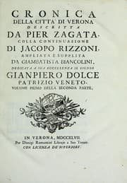Tapa de Cronica della citta' di Verona