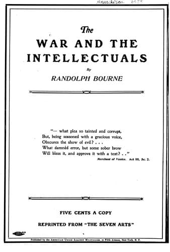 Tapa de The War and the Intellectuals