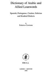 Tapa de Dictionary of Arabic and allied loanwords