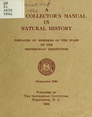 Tapa de A field collector's manual in natural history