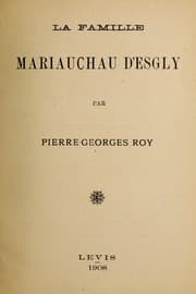 Tapa de La famille Mariauchau D'Esgly