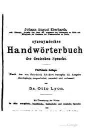 Tapa de Johann August Eberhards ..