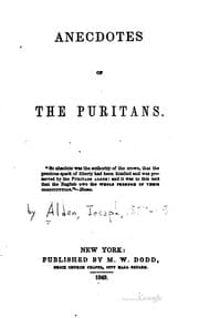 Tapa de Anecdotes of the Puritans