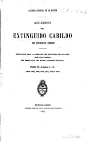 Tapa de Acuerdos del extinguido Cabildo de Buenos Aires
