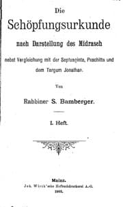 Tapa de Die Schöpfungsurkunde nach Darstellung des Midrasch