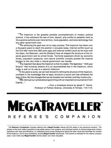 Tapa de Referees Companion (MegaTraveller)