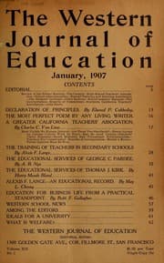 Tapa de The Western journal of education