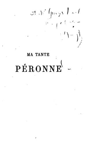 Tapa de Ma tante Péronne