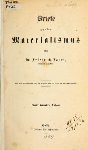 Tapa de Briefe gegen den Materialismus