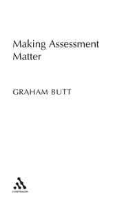 Tapa de Making assessment matter