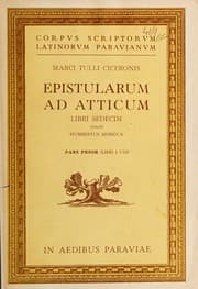 Tapa de Marci Tulli Ciceronis Epistularum ad Atticum libri sedecim