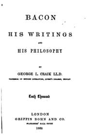 Tapa de Bacon, His Writings and His Philosophy