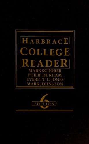 Tapa de Harbrace college reader