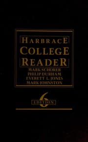Tapa de Harbrace college reader