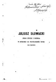 Tapa de Juliusz Słowacki: jego życie i dzieła w stosunku do współczesnej epoki