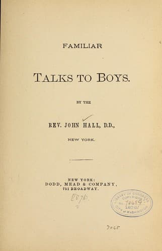Tapa de Familiar talks to boys...