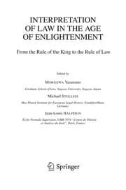 Tapa de Interpretation of law in the Age of Enlightenment