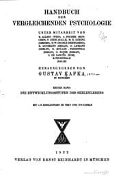 Tapa de Handbuch der vergleichinden psychologie