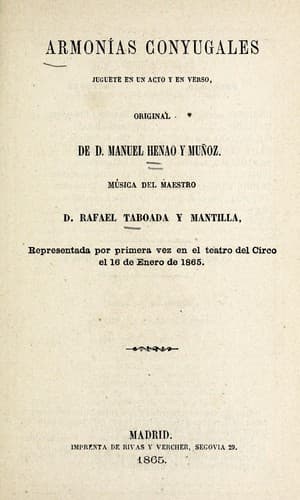 Tapa de Armonías conyugales