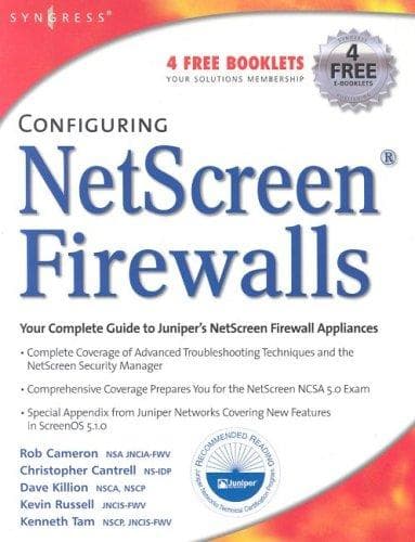 Tapa de Configuring NetScreen firewalls