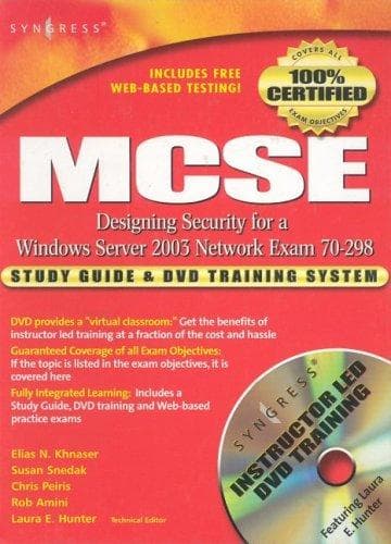 Tapa de MCSE designing security for a Windows Server 2003 network