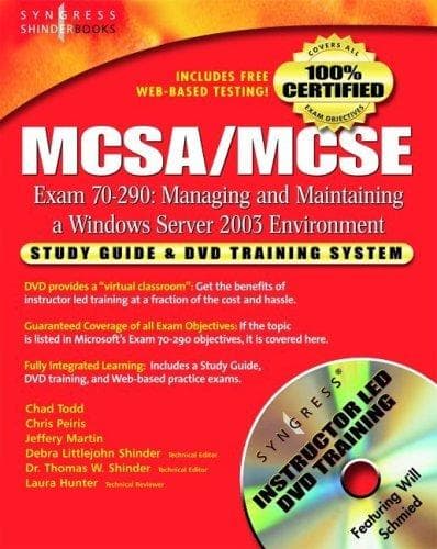 Tapa de MCSA/MCSE managing and maintaining a Windows server 2003 environment
