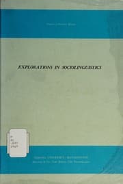 Tapa de Explorations in sociolinguistics