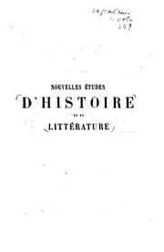 Tapa de Nouvelles études d'histoire et de littérature