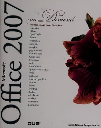 Tapa de Microsoft Office 2007 on demand