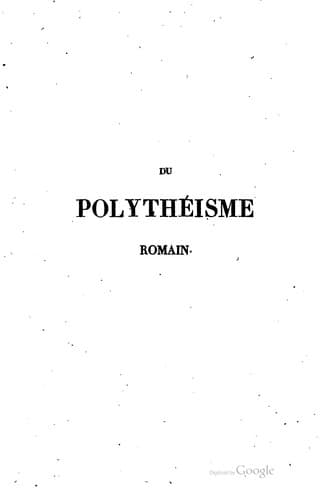 Tapa de Du polythéisme romain