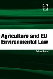 Tapa de Agriculture and EU environmental law