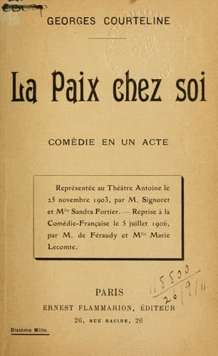 Tapa de La paix chez soi