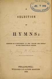 Tapa de A Selection of hymns