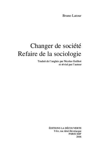 Tapa de Changer de société