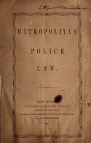 Tapa de An act to establish a metropolitan police district and to provide for the government thereof